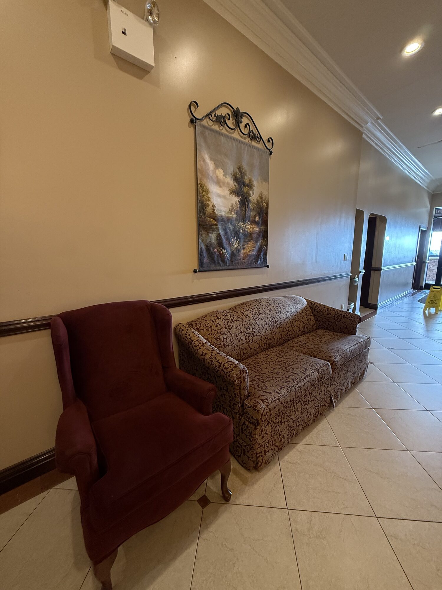 A more private corner for conversation and reflection.